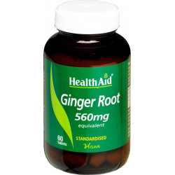 Health Aid - Ginger Root 560 mg Για την υγεία του γαστρεντερικού συστήματος - 60tabs