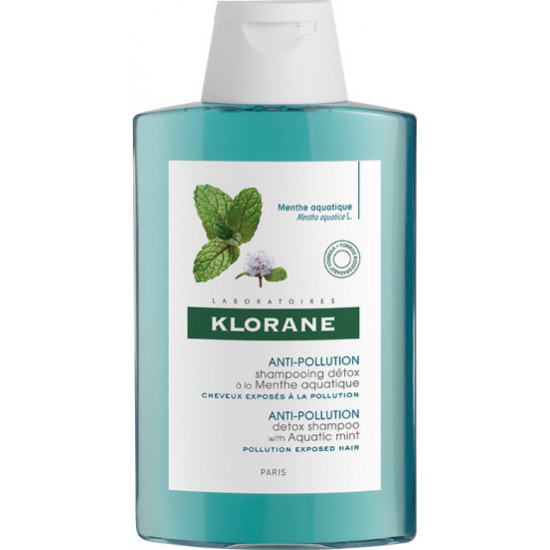 Klorane - Anti-Pollution Shampooing Detox A La Menthe Aquatique - Σαμπουάν Αποτοξίνωσης Με Υδάτινη Μέντα - 200ml
