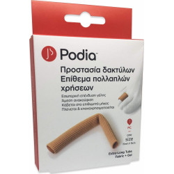 Podia - Extra long tube fabric & gel Προστασία δακτύλων επίθεμα πολλαπλών χρήσεων (One size) - 1τμχ