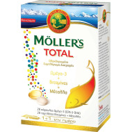 Moller's - Total Ολοκληρωμένο συμπλήρωμα διατροφής ωμέγα 3, βιταμινών & μετάλλων - 28caps & 28tabs
