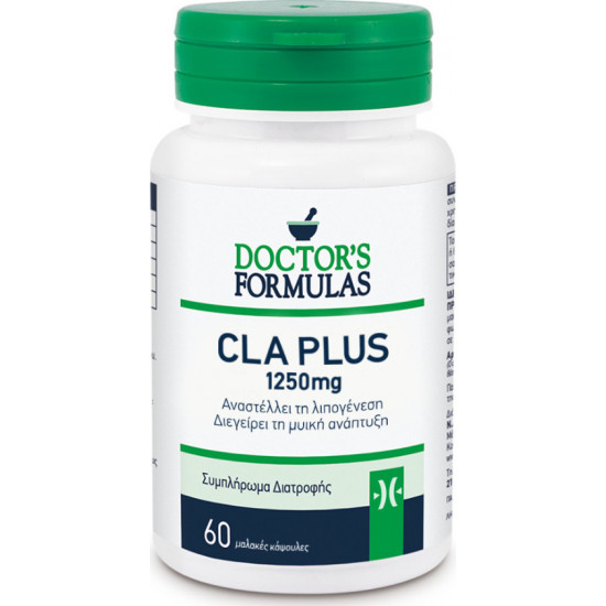 Doctor's Formulas - Cla plus 1250mg Συμπλήρωμα διατροφής για αδυνάτισμα και μυϊκή ανάπτυξη - 60caps