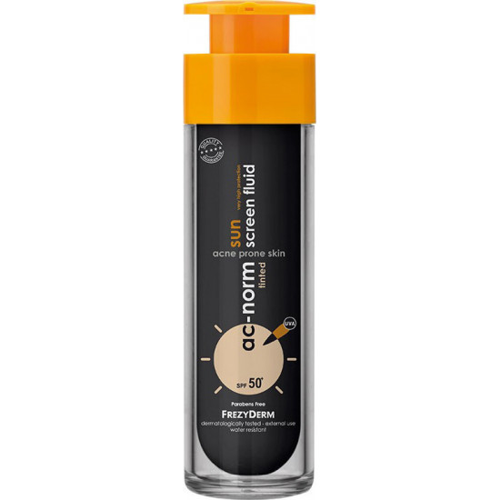 Frezyderm - Ac-Norm Sunscreen Fluid Sun Tinted Spf50+ Υγρή Αντιηλιακή Κρέμα - 50ml