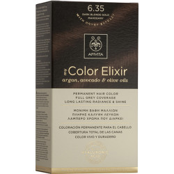 Apivita - My color elixir No 6.35 dark blonde gold mahogany Μόνιμη βαφή μαλλιών (Ξανθό σκούρο μελί μαονί) - 1τμχ