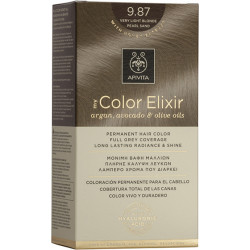 Apivita - My color elixir No 9.87 very light blonde pearl sand Μόνιμη βαφή μαλλιών (Ξανθό πολύ ανοιχτό περλέ μπεζ) - 1τμχ