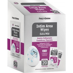 Frezyderm - Intim Area Wipes pH4 Μαντηλάκια Καθαρισμού Ευαίσθητης Περιοχής - 20 τεμάχια