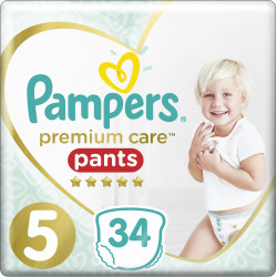 Pampers - Premium care pants No 5 (12-17Kg) Πάνες-βρακάκι - 34τμχ