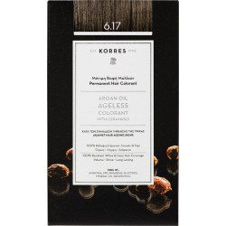 Korres - Argan oil ageless colorant Νο 6.17 Μόνιμη βαφή μαλλιών (Ξανθό σκούρο μπεζ) - 1τμχ