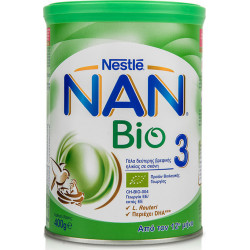 Nestle - Nan bio 3 Γάλα 3ης βρεφικής ηλικίας σε σκόνη από τον 12ο μήνα - 400gr
