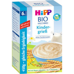 Hipp - Bio Φαρίν Λακτέ κρέμα δημητριακών με γάλα & σιμιγδάλι - 450gr
