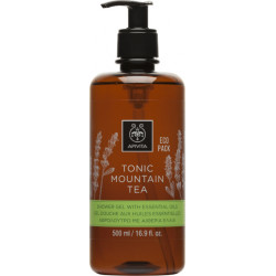 Apivita - Eco pack tonic mountain tea shower gel with essential oils Αφρόλουτρο με αιθέρια έλαια - 500ml