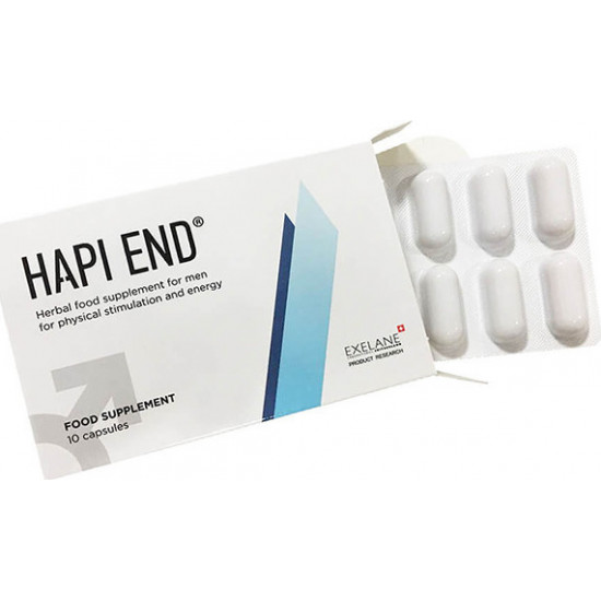 Hapi End - Food supplement Ανδρικό συμπλήρωμα διατροφής για φυσική διέγερση & ενέργεια - 10caps