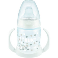 Nuk - First choice PP learner bottle Εκπαιδευτικό μπιμπερό σιλικόνης με 2 λαβές & μαλακό ρύγχος 6-18 μηνών (διάφορα σχέδια) - 150ml