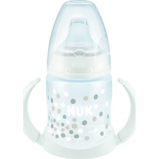 Nuk - First choice PP learner bottle Εκπαιδευτικό μπιμπερό σιλικόνης με 2 λαβές & μαλακό ρύγχος 6-18 μηνών (διάφορα σχέδια) - 150ml