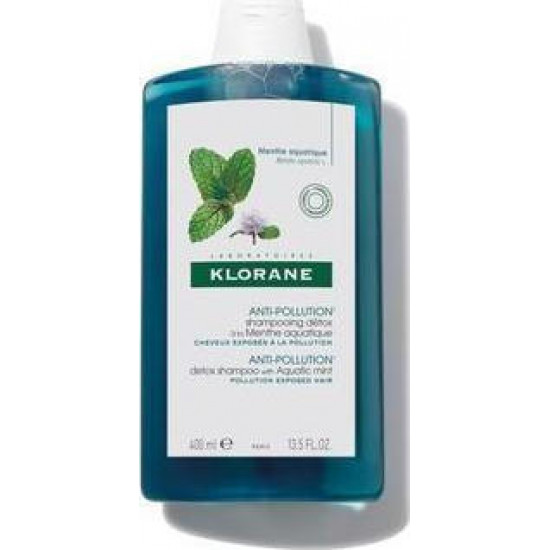 Klorane - Anti-Pollution Detox Shampoo Σαμπουάν με υδάτινη μέντα για μαλλιά εκτεθειμένα στη ρύπανση - 400ml