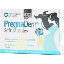 Intermed - Pregnaderm soft capsules Συμπλήρωμα διατροφής για την εγκυμοσύνη & τη γαλουχία - 30caps