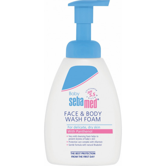 Sebamed - Baby face & body wash foam Βρεφικό αφρόλουτρο για πρόσωπο & σώμα - 400ml