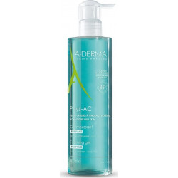 A-Derma - Phys-AC Gel Moussant Purifiant Εξυγιαντικό Αφρίζον Ζελ Καθαρισμού Προσώπου - 400ml