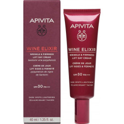 Apivita - Wine elixir wrinkle & firmness lift day cream SPF30 Αντιρυτιδική κρέμα ημέρας για σύσφιγξη, lifting & αποχρωματισμό πανάδων - 40ml