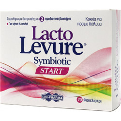 Uni-Pharma - Lacto levure symbiotic start Συμπλήρωμα διατροφής προβιοτικών για παιδιά - 20 φακελίσκοι