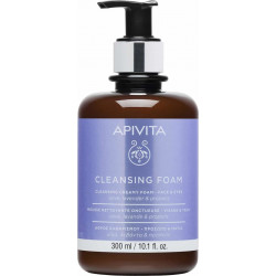 Apivita - Cleansing foam with olive, lavender & propolis for face & eyes Αφρός καθαρισμού για πρόσωπο & μάτια με ελιά, λεβάντα & πρόπολη - 300ml
