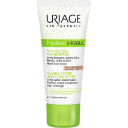 Uriage - Hyseac 3-regul global tinted skincare SPF30 Ενυδατική κρέμα προσώπου με χρώμα για λιπαρές & με τάση ακμής επιδερμίδες - 40ml