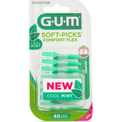 Sunstar - Gum soft picks comfort flex 670 cool mint medium Μεσοδόντια βουρτσάκια με γεύση μέντας - 40τμχ