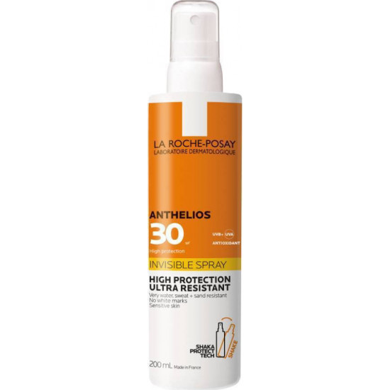 La Roche Posay - Anthelios invisible spray high protection with shaka protect care SPF30 Αόρατο σπρέι σώματος υψηλής αντηλιακής προστασίας - 200ml