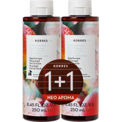 Korres - Peach blossom shower gel Αφρόλουτρο Άνθη Ροδακινιάς - 2x250ml (1&1 Δώρο)