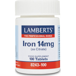 Lamberts - Iron 14mg (citrate) Συμπλήρωμα διατροφής σιδήρου - 100tabs