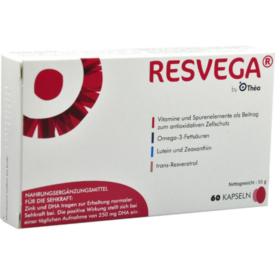 Thea Pharma - Resvega Συμπλήρωμα διατροφής για τη διατήρηση της φυσιολογικής όρασης - 60caps Thea Pharma - Resvega Συμπλήρωμα διατροφής για τη διατήρηση της φυσιολογικής όρασης - 60caps