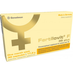 Fertilovit - F 35 plus nutritional supplement for women one month pack Συμπλήρωμα διατροφής με συνεργιστική δράση για καλύτερη ποιότητα ωαρίων - 30caps