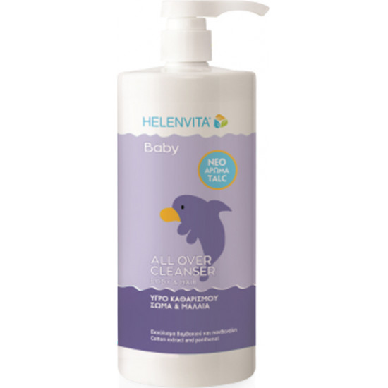 Helenvita - Baby all over cleanser perfume talc Βρεφικό υγρό καθαρισμού για σώμα & μαλλιά με νέο άρωμα talc - 1000ml