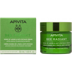 Apivita - Bee Radiant signs of aging & anti-fatigue cream rich texture Κρέμα για σημάδια γήρανσης & ξεκούραστη όψη πλούσιας υφής με λευκή παιώνια & πρόπολη - 50ml