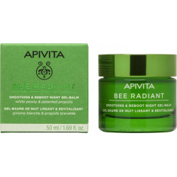 Apivita - Bee Radiant smoothing & reboot night gel-balm Τζελ-βάλσαμο νύχτας για λείανση & αναζωογόνηση με λευκή παιώνια & πρόπολη - 50ml