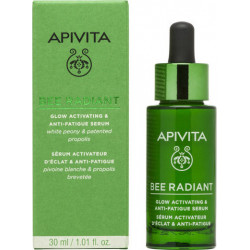 Apivita - Bee Radiant glow activating & anti-fatigue serum Ορός ενεργοποίησης λάμψης για ξεκούραστη όψη με λευκή παιώνια & πρόπολη - 30ml