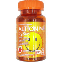 Altion - Kids D3 sun Συμπλήρωμα διατροφής Βιταμίνης D3 για παιδιά με γεύση φράουλα - 60 ζελεδάκια