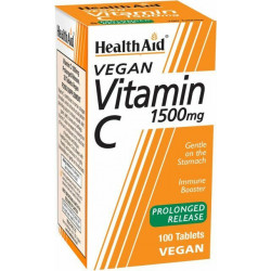 Health Aid - Vitamin C prolonged release 1500mg Συμπλήρωμα Βιταμίνης C βραδείας αποδέσμευσης - 100tabs