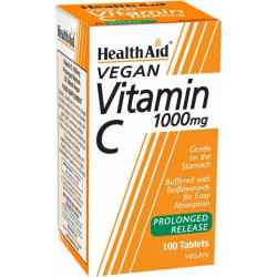 Health Aid - Vitamin C 1000mg prolonged release Συμπλήρωμα Βιταμίνης C βραδείας αποδέσμευσης - 100tabs