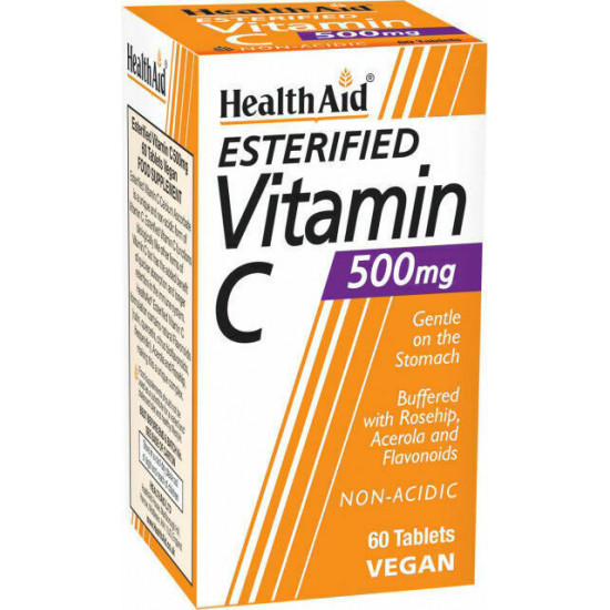 Health Aid - Esterified Vitamin C balanced & non-acidic 500mg Συμπλήρωμα διατροφής με Εστεροποιημένη Βιταμίνη C - 60tabs