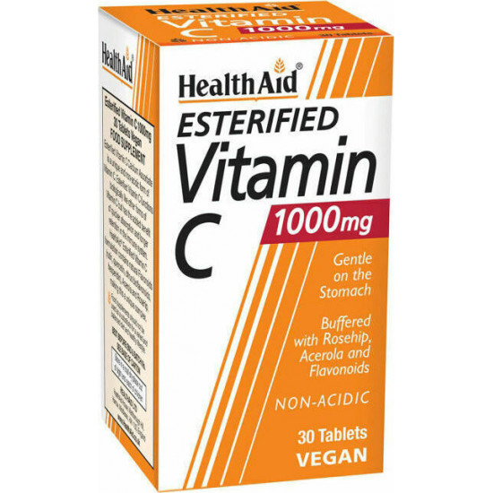 Health Aid - Esterified Vitamin C balanced & non-acidic 1000mg Συμπλήρωμα διατροφής με εστεροποιημένη Βιταμίνη C - 30tabs