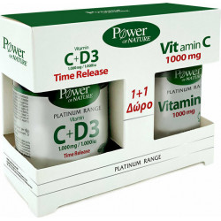 Power Health - Platinum range Vitamin C 1000mg & D3 1000iu Συμπλήρωμα Βιταμινών C και D3 - 30tabs & Δώρο Vitamin C 1000mg Συμπλήρωμα Βιταμίνης C - 20tabs