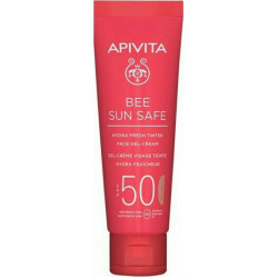 Apivita - Bee sun safe hydra fresh tinted face gel-cream SPF50 Ενυδατική αντηλιακή κρέμα-τζελ προσώπου με χρώμα - 50ml