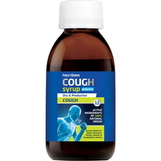 Frezyderm - Cough Syrup for Adults Σιρόπι για τον Ξηρό & Παραγωγικό Βήχα για Ενήλικες και άνω των 12 ετών - 182gr