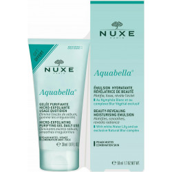Nuxe - Aquabella moisturising emulsion Ενυδατική κρέμα προσώπου για μεικτές επιδερμίδες - 50ml & Δώρο Aquabella micro-exfoliating purifying gel daily use Καθαριστικό τζελ - 30ml