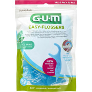 Sunstar - Gum easy flossers 890 cool mint waxed Οδοντικό νήμα σε διχάλες με γεύση μέντας - 90τμχ