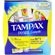 Tampax - Pearl compak regular Ταμπόν υψηλής απορροφητικότητας - 16τμχ