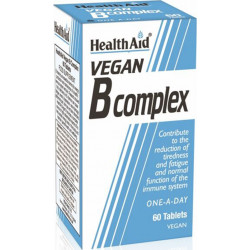 Health Aid - Vegan B complex Συμπλήρωμα διατροφής με σύμπλεγμα βιταμινών B - 60tabs
