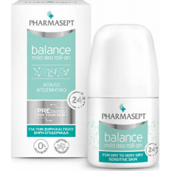 Pharmasept - Balance mild deo roll-on 24h Απαλό αποσμητικό 24ωρης αποτελεσματικότητας - 50ml