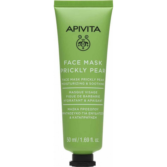 Apivita - Face mask prickly pear Μάσκα προσώπου φραγκόσυκο για ενυδάτωση & καταπράυνση - 50ml
