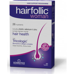 Vitabiotics - Hairfollic woman hair health with tricologic Συμπλήρωμα διατροφής για την ενίσχυση του τριχωτού της κεφαλής των γυναικών - 60tabs